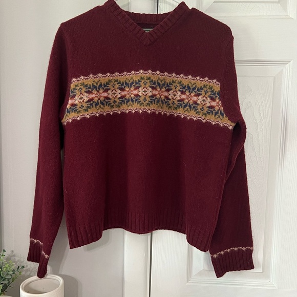 Cranberry Wool Sweater - Picture 1 of 6
